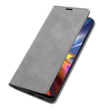 Motorola Moto E32/E32s - Magnetic Wallet Case - Grey