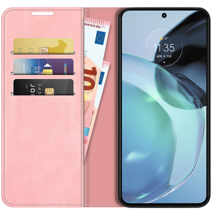 Motorola Moto G72 - Magnetic Wallet Case - Pink