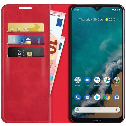 Nokia G50 - Magnetic Wallet Case - Red