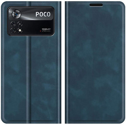 Poco X4 Pro - Magnetic Wallet Case - Blue
