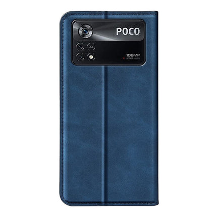 Poco X4 Pro - Magnetic Wallet Case - Blue