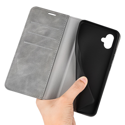 Samsung Galaxy A04 - Magnetic Wallet Case - Grey