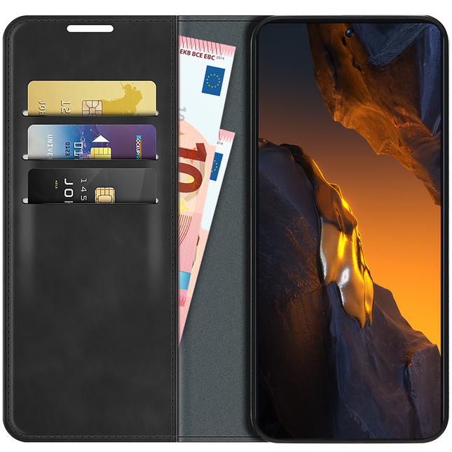 Xiaomi Poco F5 - Magnetic Wallet Case - Black