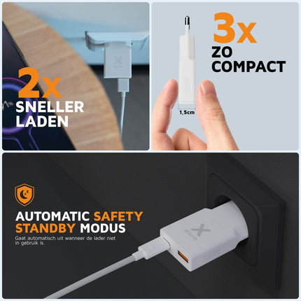 Xtorm 25W Go2 SlimLine Charger - White - XG2SL025