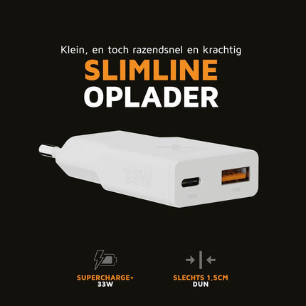 Xtorm 33W Go2 Evolution SlimLine Charger - White - XG2SL033