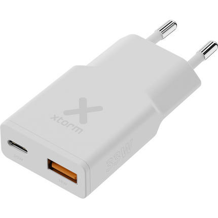 Xtorm 33W Go2 Evolution SlimLine Charger - White - XG2SL033