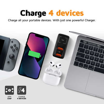 Xtorm 4-in-1 Laptop Charger USB-C PD 100W