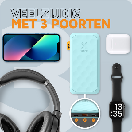 Xtorm 20W Fuel Series Powerbank 10.000 mAh - Teal Blue - FS5102U
