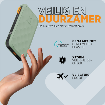 Xtorm 20W Fuel Series Powerbank 10.000 mAh - Sage Green - FS5103U