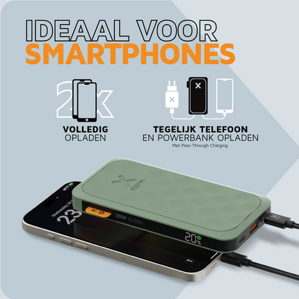 Xtorm 20W Fuel Series Powerbank 10.000 mAh - Sage Green - FS5103U