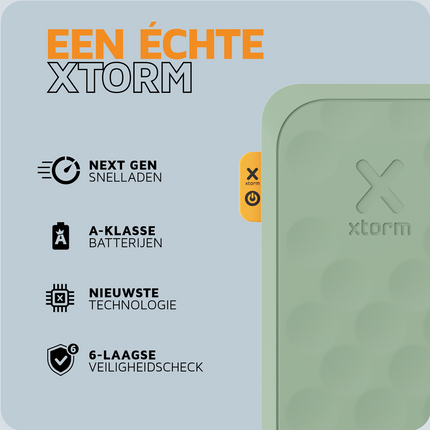 Xtorm 20W Fuel Series Powerbank 10.000 mAh - Sage Green - FS5103U