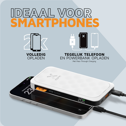 Xtorm 20W Fuel Series Powerbank 10.000 mAh - Dusk White - FS5100U