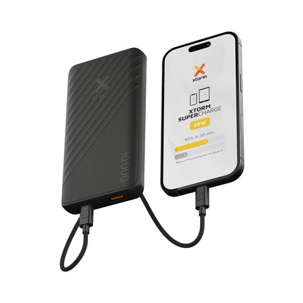 Xtorm 20W Go2 Evolution FastCharge Powerbank 10.000 mAh - Charcoal Black - XG2E106