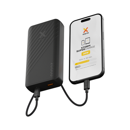 Xtorm 20W Go2 Evolution FastCharge Powerbank 20.000 mAh - Charcoal Black - XG2E206