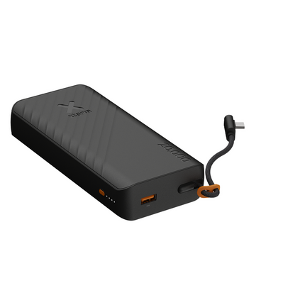 Xtorm 30W Go2 Evolution FastCharge Powerbank 20.000 mAh - Built-in Cable - Charcoal Black - XG2E30W201C