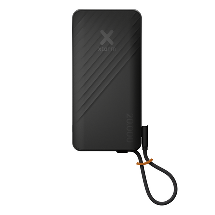 Xtorm 30W Go2 Evolution FastCharge Powerbank 20.000 mAh - Built-in Cable - Charcoal Black - XG2E30W201C