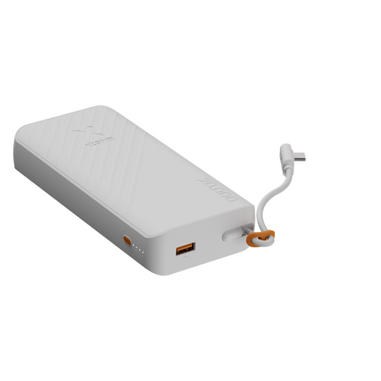 Xtorm 30W Go2 Evolution FastCharge Powerbank 20.000 mAh - Built-in Cable - Ice White - XG2E30W207C