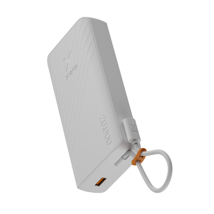 Xtorm 30W Go2 Evolution FastCharge Powerbank 20.000 mAh - Built-in Cable - Ice White - XG2E30W207C
