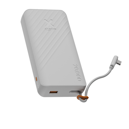 Xtorm 30W Go2 Evolution FastCharge Powerbank 20.000 mAh - Built-in Cable - Ice White - XG2E30W207C