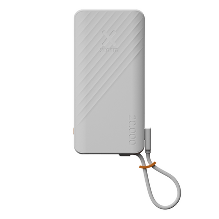 Xtorm 30W Go2 Evolution FastCharge Powerbank 20.000 mAh - Built-in Cable - Ice White - XG2E30W207C