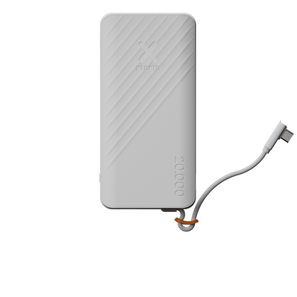 Xtorm 30W Go2 Evolution FastCharge Powerbank 20.000 mAh - Built-in Cable - Ice White - XG2E30W207C