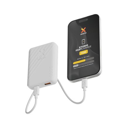 Xtorm 12W Go2 Evolution FastCharge Powerbank 5.000 mAh - Ash White - XG2E057