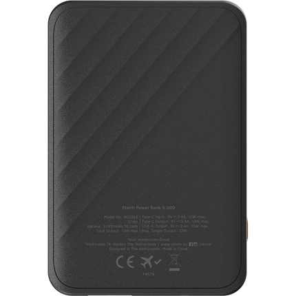 Xtorm 12W Go2 Evolution FastCharge Powerbank 5.000 mAh - Charcoal Black - XG2051