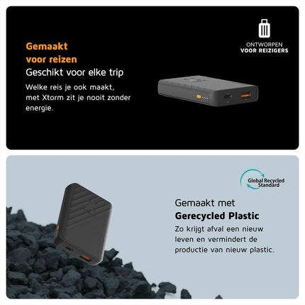 Xtorm 12W Go2 Evolution FastCharge Powerbank 5.000 mAh - Charcoal Black - XG2051