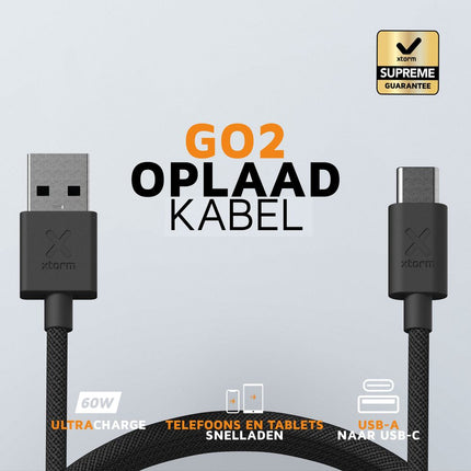 Xtorm Go2 USB to USB-C Cable Black - 1m - CXG2051