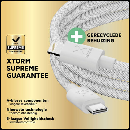 Xtorm Go2 USB-C to Lightning Cable White - 1m - CXG2030
