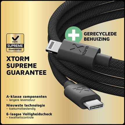 Xtorm Go2 USB-C to Lightning Cable Black - 1m - CXG2031