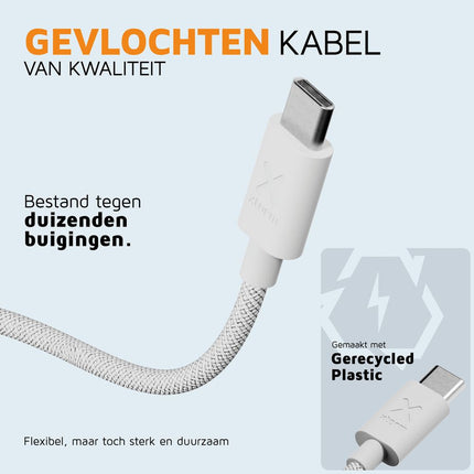 Xtorm Go2 Evolution USB-C PD Cable 100W - White - 1m - CXG2070