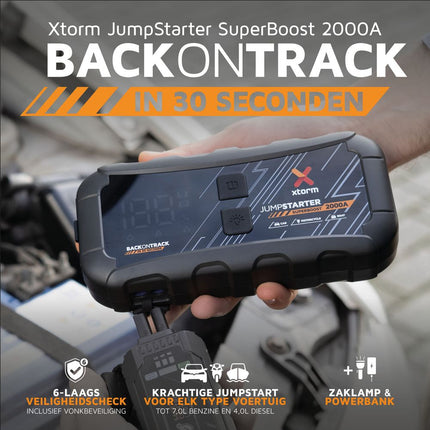 Xtorm 2000A Superboost Jumpstarter - 15W Powerbank & Flashlight - XJS201