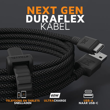 Xtorm Next Gen USB to USB-C Cable Black - 1.5m - CX3051