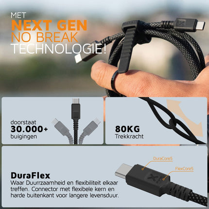 Xtorm Next Gen USB-C PD Cable 100W - Black - 3m - CX3081