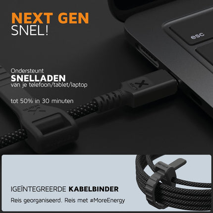 Xtorm Next Gen USB-C PD Cable Ultra 240W - Black - 1.5m - CX3091