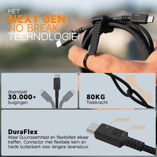 Xtorm Next Gen USB-C PD Cable Ultra 240W - Black - 3m - CX3101