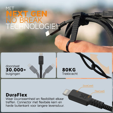 Xtorm Next Gen USB to Lightning Cable Black - 1.5m - CX3011