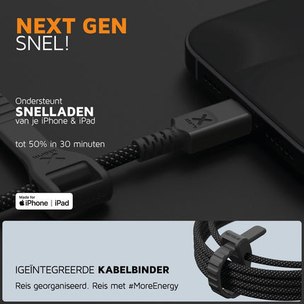 Xtorm Next Gen USB to Lightning Cable - Black - 3m - CX3021