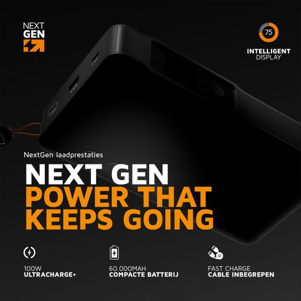 Xtorm NextGen - 100W Powerbank 60.000 mAh - Black - XNG601W100