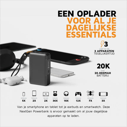 Xtorm NextGen - 35W Powerbank 20.000 mAh - White - XNG200W35