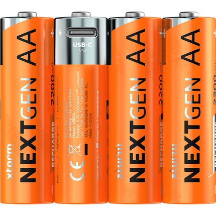 Xtorm NextGen AA Batteries USB-C Rechargeable - 4 Pack