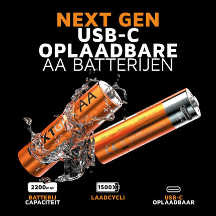 Xtorm NextGen AA Batteries USB-C Rechargeable - 4 Pack