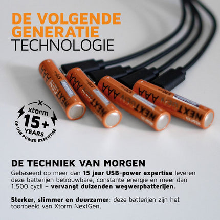 Xtorm NextGen AAA Batteries USB-C Rechargeable - 4 Pack