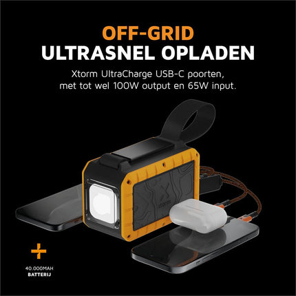 Xtorm 100W Rugged Powerbank 40.000 mAh - Flashlight - XR204