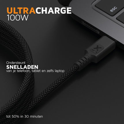 Xtorm TravelPro Magnetic USB-C PD Cable 100W - Black - 1m - CMT011