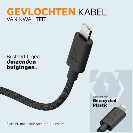 Xtorm Go2 USB to Lightning Cable Black - 1m - CXG2011
