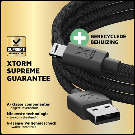 Xtorm Go2 USB to Lightning Cable Black - 1m - CXG2011