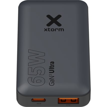 Xtorm 65W GaN3 Ultra Fast Travel Charger + Cable + Essentials Bag - (EU/US/UK Plug) - XA031