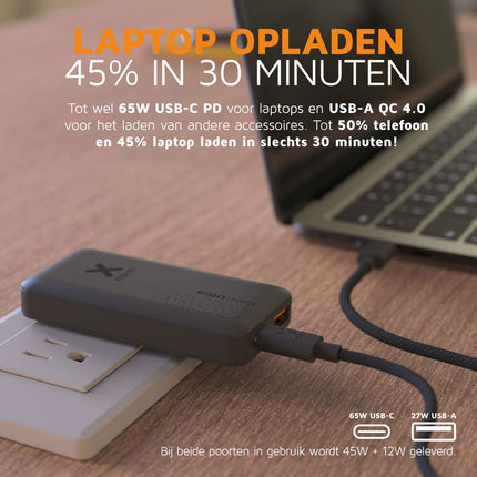 Xtorm 65W GaN3 Ultra Fast Travel Charger + Cable + Essentials Bag - (EU/US/UK Plug) - XA031